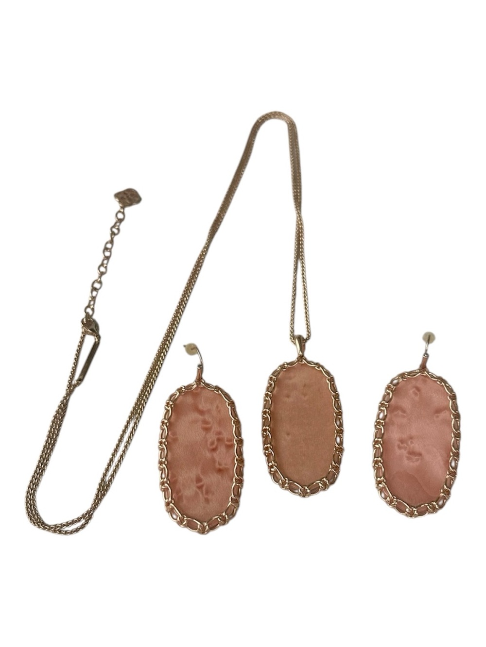 Kendra Scott Set In Blush Wood Rose Gold